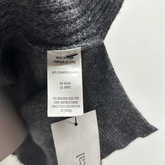 Theory Aldanta 100% Cashmere Sweater Turtleneck Waffle Knit Ribbed Gray S Small - Picture 9 of 10